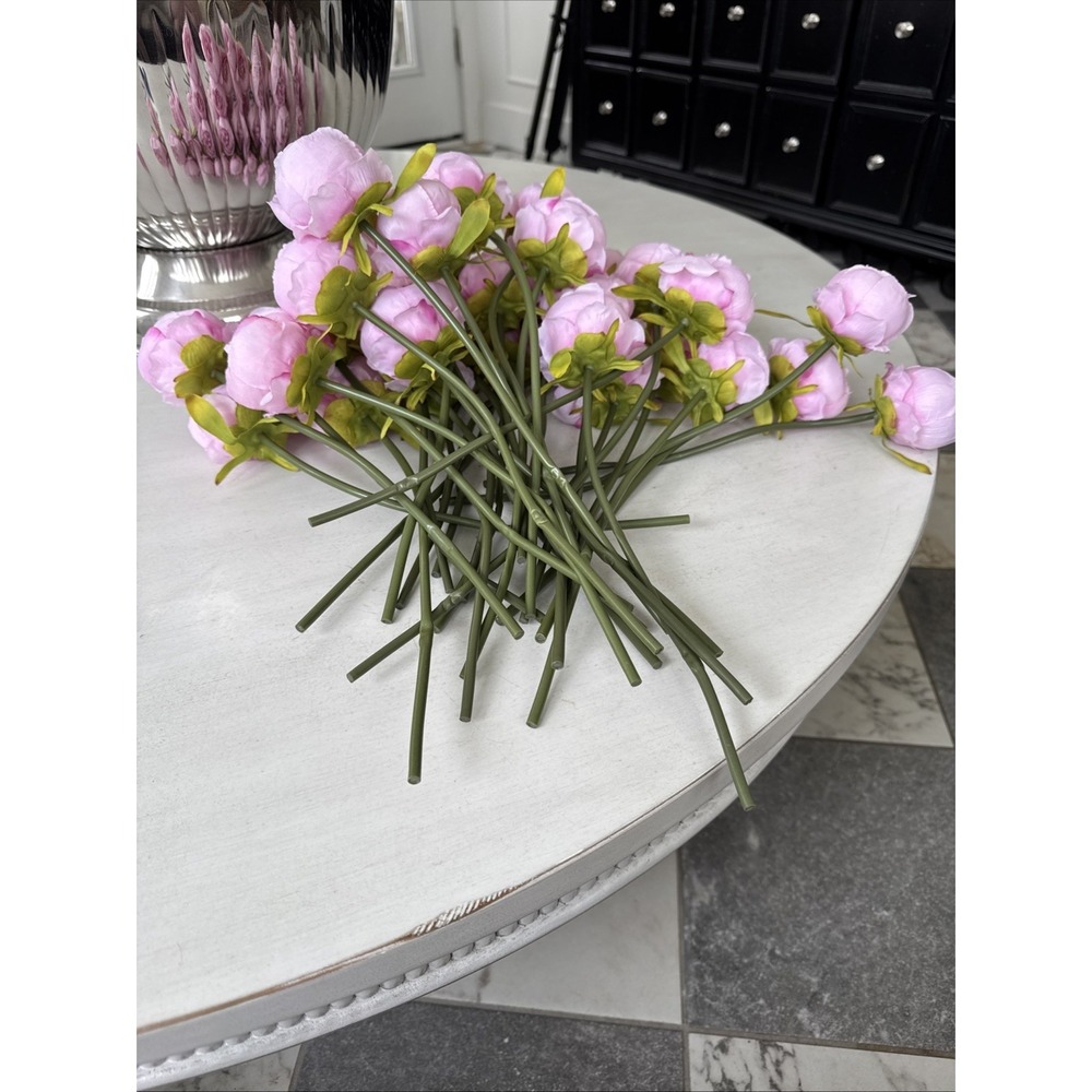 Rose Pink Peony Artificial Flowers Silk Bouquet 35 Heads - Faux Flowers - Picture 5 of 6